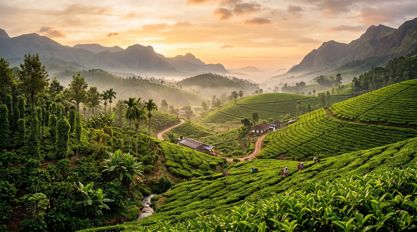 Indian Spice & Tea Plantations Western Ghats